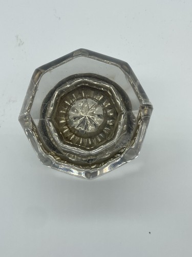 Antique 1920 Glass Octagonal Door Knob - Picture 5 of 6