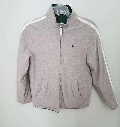 Giacca completa reversibile con cerniera Tommy Hilfiger Ragazzi Giovani Verde Grigia Taglia Media - Foto 2 di 10