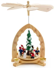 BRUBAKER Christmas Pyramid 12 Inches Nativity Play - Under The Christmas Tree -