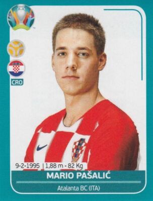 Panini Sticker Fußball EM Euro 2020 Preview CRO 22 Mario Pasalic Croatia Bild