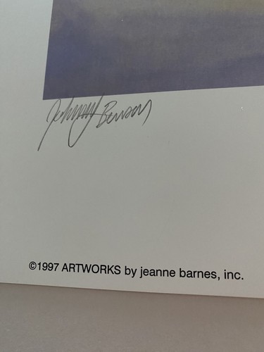 JEANNE BARNES SIGNED POSTER "Johnny-B-Good” NASCAR PRINT/Autographed, 1997 #463 - Picture 3 of 6
