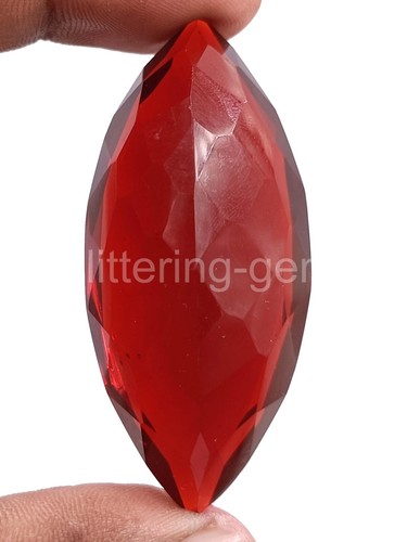 116.20 Ct Lab Created Red Topaz Marquise Cut Certified IGL Loose Gemstone 5MSY - Picture 6 of 8