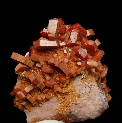 VANADINITE beautiful RED lustrous crystals ! MOROCCO Mibladen /pk858 - Picture 6 of 19