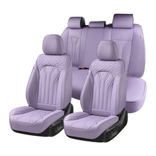 Florich Leather Car Seat Covers Full Set Purple Car Seat Cover