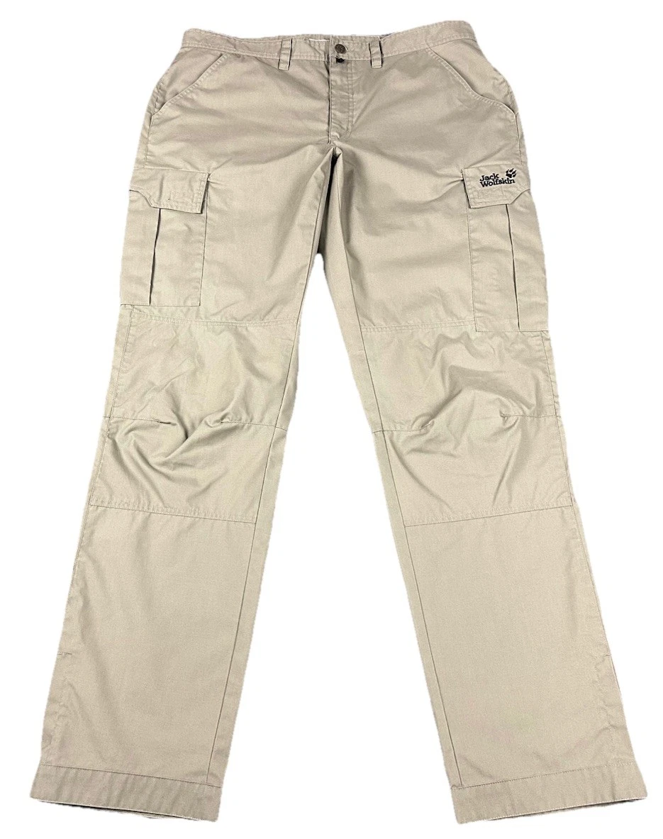 Jack Wolfskin Outdoor Cargo Pants Brown Men’s 38X35 Adjustable Ankle Camp Hike