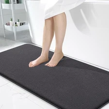 OLANLY Thick Memory Foam Bath Mat Rug 47x24, Extra Soft Absorbent Bathroom Ru...