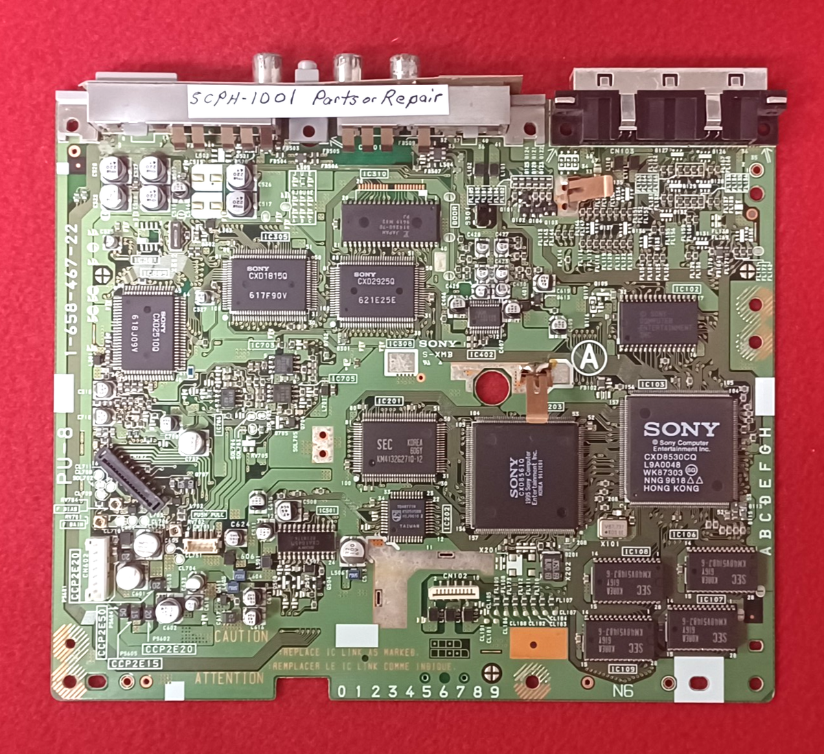 PlayStation 1 PS1 PU-8 SCPH-1001 NTSC Motherboard 1-658-467
