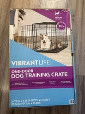 Vibrant Life One-Door Dog Training Crate Wire Kennel Great Condition