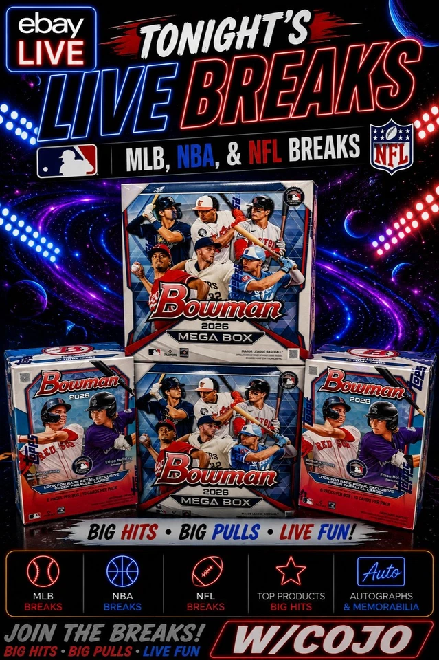 ⚾️ Bowman Megas + Blasters & More!!  Breaks & Persys w/COJO ⚾️