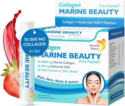 Swedish Nutra Collagen Marine Beauty 20 Shots - Haut-, Haar- & Gelenkgesundheit