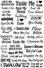 38 Naughty Temporary Tattoos Adult Body Art Slave Kinky Sex Hot Slutty Stickers