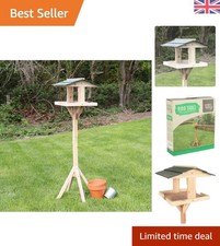 Beautifully Crafted Weatherproof Bird Table - Kingfisher BF009 with Green Top