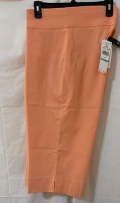 NWT Ruby Rd Prints Charming Women's Clamdigger Capri Pants Peach Color Size 20W