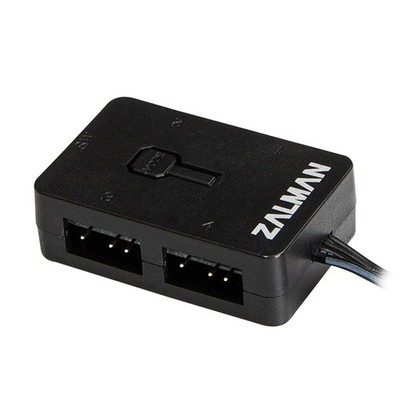 ARGB PC Fans Controller 4-Port Hub for 5V 3-Pin A-RGB, Easy Control Black 