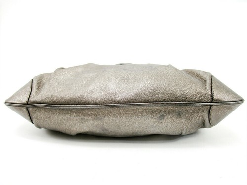 Salvatore Ferragamo Bolso de Mano Cartera Gancini Plata Auténtico - Imagen 14 de 24
