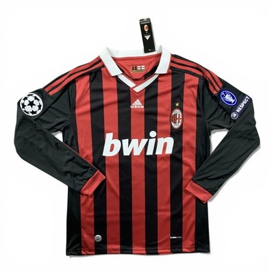 Ronaldinho #80 AC Milan 2009/10 Long Sleeve Jersey Retro - Men's
