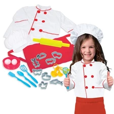 Chef Costume for Kids Ages 3-6 | 21-Piece Kids' Dress Up & Pretend Play Set I...