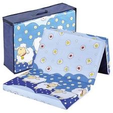 Bambini klappbare Reisebettmatratze 120x60 cm Schäfchen faltbar NEU