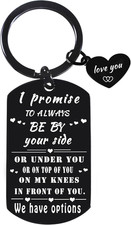 Couple Keychain Gifts for Him Her - Valentines Day Anniversary Keychain - I Lo