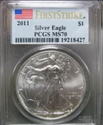2011 American Eagle Silver 1 Ounce Fine First Strike MS-70 PCGS Coin  ---- #553C