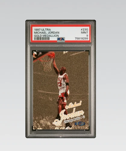 1997-98 FLEER ULTRA #23G MICHAEL JORDAN GOLD MEDALLION PSA 9