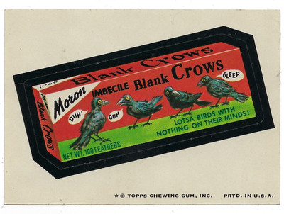 1974 Topps Wacky Packages 7th Series 7 MORON BLANK CROWS nm-