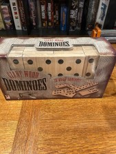 Giant Wood Dominoes Set   28-Piece Oversized Wooden Game   New Sealed Box