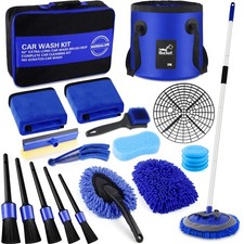 21Pcs Car Wash Kit,62" Car Wash Brush Mop with Long Handle,Car Cleaning Kit,C...