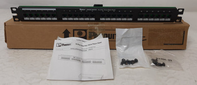 Panduit RJ45-RJ21 Voice Patch Panel 24 Port (VP24382TV25Y) - New Open Box