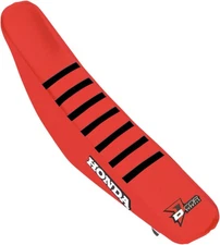 Dcor Ribbed Seat Cover Red/Red/Black #30-10-463 for Honda CRF250R