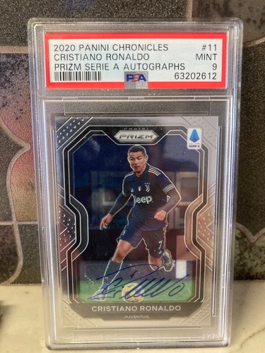 Cristiano Ronaldo [Autograph] #11 2020 Panini Chronicles Prizm Serie A card