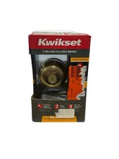 Kwikset Polished Brass Double Cylinder Deadbolt featuring SmartKey Security