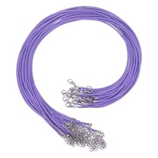 20Pcs Waxed Necklace Cord Bulk Light Purple 2mm Dia 18" Necklace String Rope