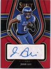 2022 Panini Select Draft Picks - Josh Ali #RS-JAL Red Prizm Auto 
