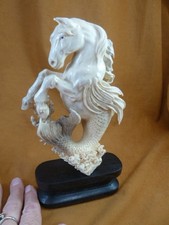 Peg-w Pegasus Mermaid shed moose antler figurine detailed crafted mythical horse