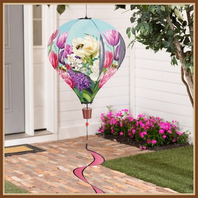 EVERGREEN KINETIC SPINNER * TULIP PALOOZA * HOT AIR BALLOON - BRAND NEW