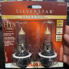 Sylvania H13 Silverstar Ultra 9008 High Performance Halogen Headlight 2 Bulbs Sylvania H13 Silverstar Ultra 9008 High Performance Halogen Headlight 2 Bulbs