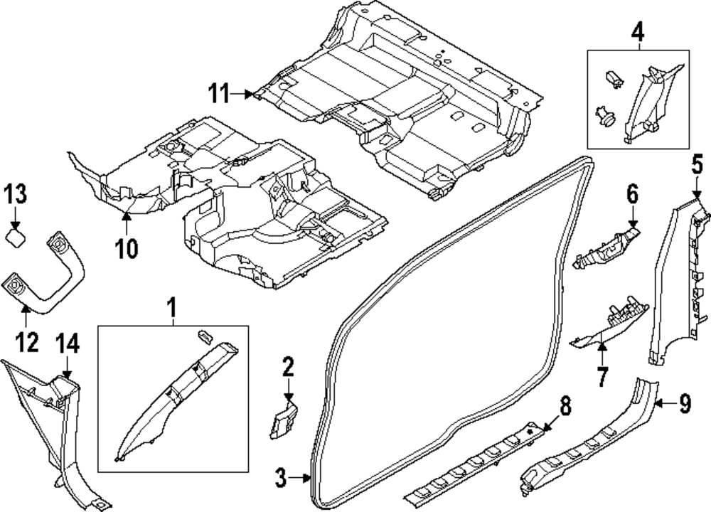 Genuine Nissan Door Seal 76921-9BU1A