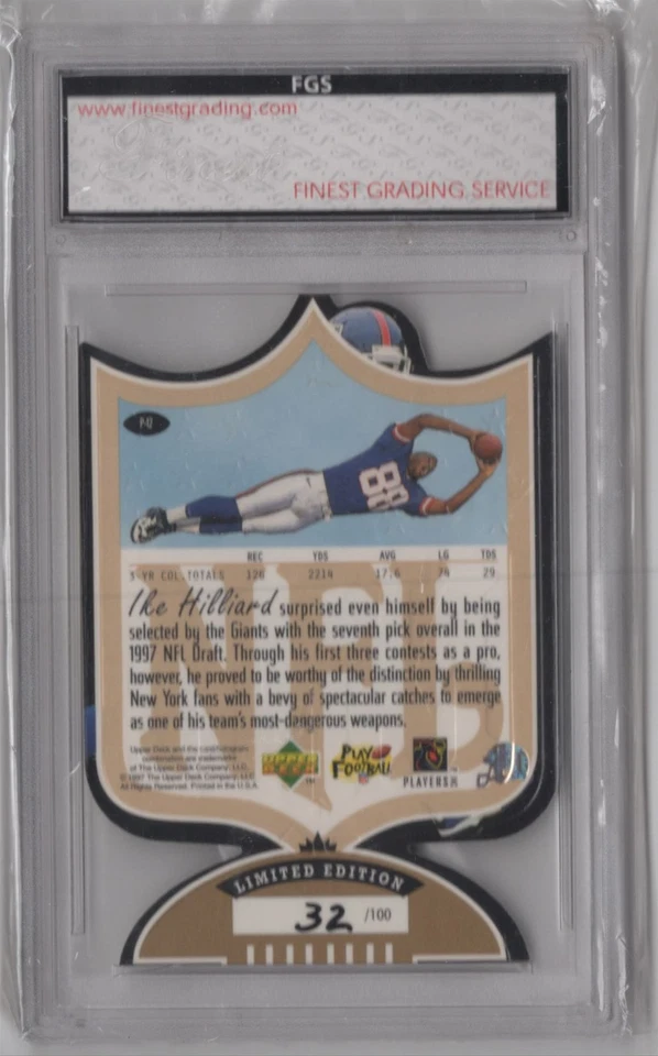 1997 SP AUTHENTIC ROOKIE DIE CUT IKE HILLARD /100 - Image 2 of 2