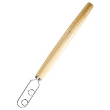 Danish Dough Whisk, Stainless Steel Dutch Whisk with Wooden Handle