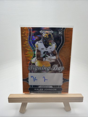 2025 Panini Prizm Draft Picks - Signing Day Kaleb Johnson #SD-KJN Orange Pulsar