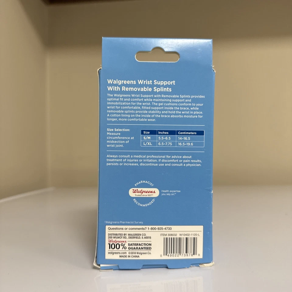 Soporte de muñeca Walgreens con férula extraíble ajustable para mano izquierda talla L-XL Foto 2 de 2