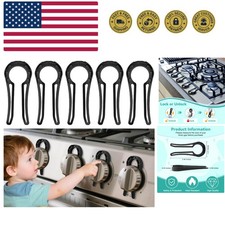 Gas Stove Knob Locks Protecting Kids and Pets; Oven Knob Covers for Child Saf...