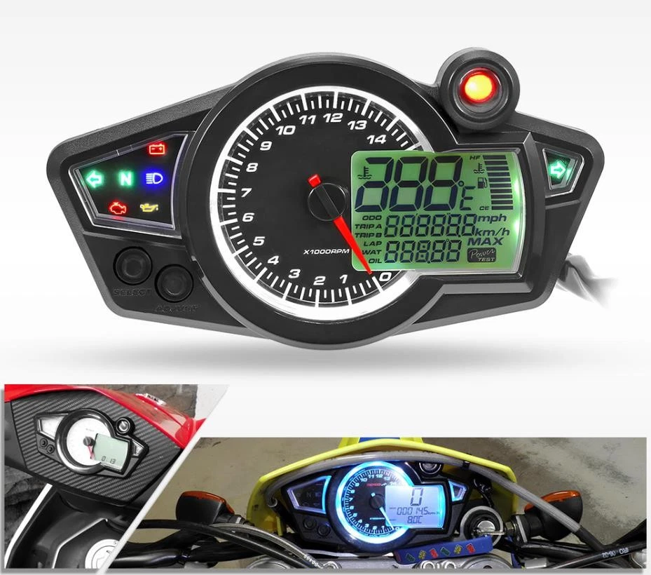 Velocímetro de racimo velocímetro medidores odómetro 2007-2012 para Honda CBR600RR Foto 3 de 4