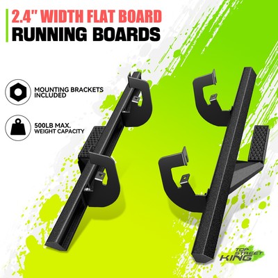 2.5'' Coated L-Bar Step Bar Running Board for Silverado Sierra Standard Cab 07-19