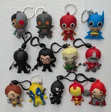 Various Characters Figural Bag Clips Key Chains - Lot of 13 - GREAT DEAL