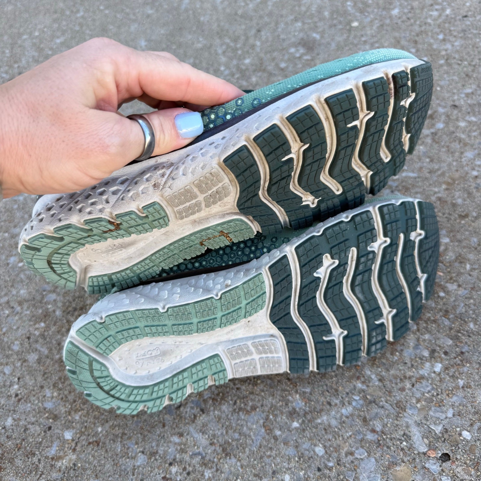 Brooks Glycerin 17 Green Teal Cushion Running Athletic Shoes Sneakers 9.5B thumbnail 7