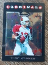2008 Topps Chrome NFL Kurt Warner Card #25 Arizona Cardinals 