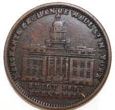 1837 hard times token- MERCHANT EXCHANGE - FREE SHIPPING- SMH395