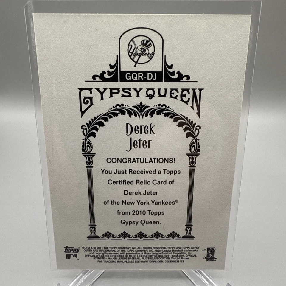 2011 Topps Gypsy Queen DEREK JETER Game Used Jersey Relic #GQR-DJ - Yankees 🔥 - Image 2 of 2
